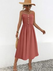 Ariel Tesoro Sukienka w kolorze szaroróżowym rozmiar: 36. Różowe sukienki damskie Ariel Tesoro, bez wzorów, bez kołnierzyka, bez ramiączek, maxi. Za 117.45 zł.