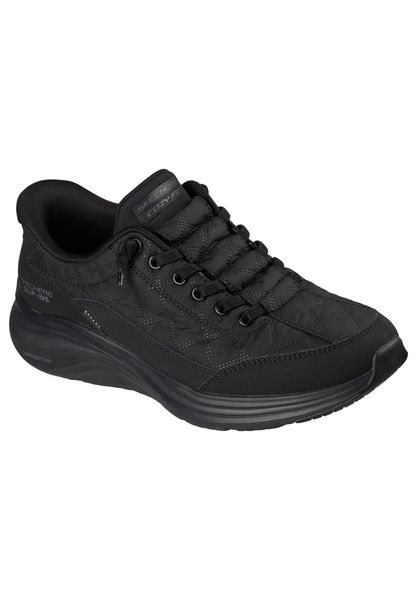Buty sportowe damskie Skechers Contour Foam. Czarne buty sportowe na co dzień damskie Skechers, bez wzorów, z materiału. Za 369.99 zł.