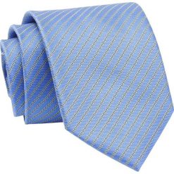 Krawat Błękitny w Paski, Prążki 7 cm, Elegancki, Klasyczny, Męski -ALTIES. Niebieskie krawaty i muchy męskie Alties, bez wzorów, z tkaniny, eleganckie. Za 49.00 zł.