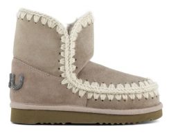 MOU ESKIMO 18 GLITTER LOGO Śniegowce damskie. Szare śniegowce damskie Mou, z materiału. W wyprzedaży za 823.99 zł.