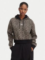 Reebok Bluza Helle RK25713CCW Brązowy Cropped Fit. Brązowe bluzy bez kaptura damskie Reebok, xl, z bawełny. Za 199.99 zł.