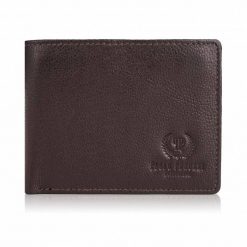Portfel skórzany PAOLO PERUZZI T-76-BR brązowy. Brązowe portfele męskie Paolo Peruzzi, bez wzorów, z materiału. Za 39.99 zł.