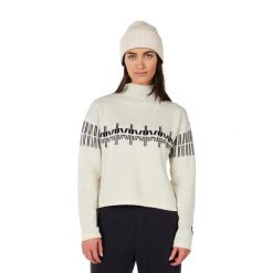 Sweter golf z wzorem dla kobiet Rossignol. Białe golfy damskie Rossignol, xs, bez wzorów, z bawełny, bez ramiączek. Za 718.95 zł.