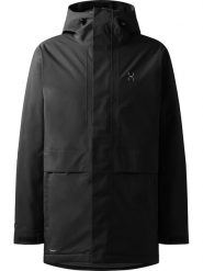 Haglöfs Parka funkcyjna "Salix Proof Mimic II" w kolorze czarnym rozmiar: XL. Czarne parki damskie Haglöfs, xl, bez wzorów. Za 790.67 zł.