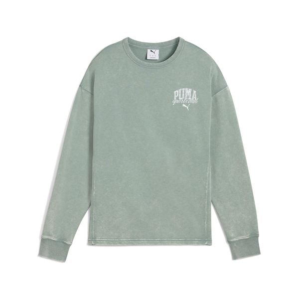 Bluza sportowa damska Puma Class Comfort Washed Tr. Zielone bluzy bez kaptura damskie Puma, m, bez wzorów, z dzianiny, bez ramiączek, długie, bez kaptura. Za 166.99 zł.