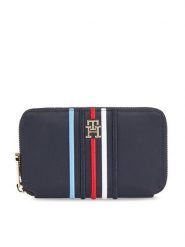 Tommy Hilfiger Portfel Poppy Large Za Corp AW0AW16018 Granatowy. Niebieskie portfele damskie Tommy Hilfiger, bez wzorów, ze skóry. Za 169.99 zł.