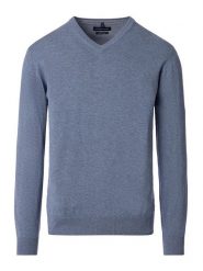 CASAMODA Sweter w kolorze szaroniebieskim rozmiar: XL. Niebieskie swetry męskie CASAMODA, xl, bez wzorów, z bawełny, bez kołnierzyka. Za 152.26 zł.