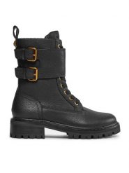 Kurt Geiger Trapery 225-Brooke Combat Boot 559700109 Czarny. Czarne trapery damskie Kurt Geiger, ze skóry, bez obcasa. Za 1,389.00 zł.