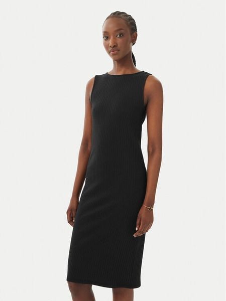 Vero Moda Sukienka letnia Ruby 10343004 Czarny Regular Fit. Czarne sukienki damskie Vero Moda, na lato, l, bez wzorów, z bawełny, bez kołnierzyka, bez ramiączek. Za 139.99 zł.