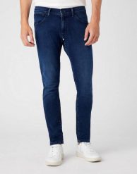 WRANGLER BRYSON MĘSKIE SPODNIE JEANSOWE BLUE GAMBIT W14XLR29F 112145818. Niebieskie spodnie materiałowe męskie Wrangler, bez wzorów, z jeansu. Za 219.99 zł.