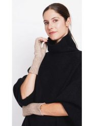 ASSUILI Rękawiczki w kolorze beżowym rozmiar: onesize. Brązowe rękawiczki damskie Assuili, bez wzorów, z materiału. Za 43.99 zł.