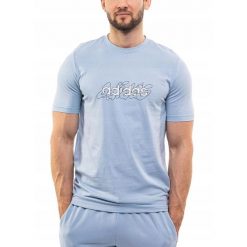 Adidas koszulka Mężczyzna t-shirt bluzka sportowa bawełniana logo roz. M. Niebieskie t-shirty męskie Adidas, m, bez wzorów, z bawełny, bez kołnierzyka. Za 99.99 zł.