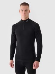 4F Podkoszulek termiczny w kolorze czarnym rozmiar: S/M. Czarne bielizna termoaktywna męska 4f, m, bez wzorów, z materiału. Za 161.34 zł.