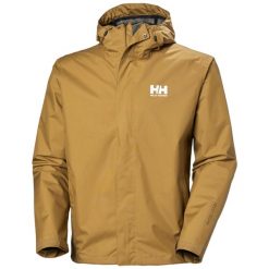 Kurtka wodoodporna Helly Hansen Seven J. Brązowe kurtki męskie Helly Hansen, m, bez wzorów, sportowe, bez kaptura. Za 510.50 zł.