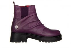 Botki Bayla-161 177 4008 Purple 161619, Fioletowy, Skóra naturalna - 37. Fioletowe botki damskie Bayla, na zimę, z gumy, eleganckie, z okrągłym noskiem, za kostkę, bez obcasa, bez zapięcia. W wyprzedaży za 242.10 zł.