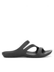Crocs Klapki KADEE II SANDAL W 206756-001 Czarny. Czarne klapki damskie Crocs, bez wzorów, z materiału, bez obcasa. Za 149.99 zł.