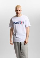 Koszulka sportowa męska Prosto ST z krótkim rękawem. Białe t-shirty sportowe męskie Prosto., m, z bawełny, bez ramiączek. Za 124.99 zł.