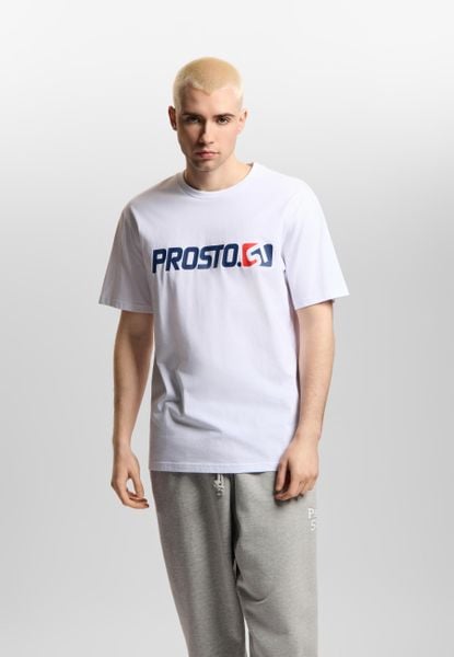 Koszulka sportowa męska Prosto ST z krótkim rękawem. Białe t-shirty sportowe męskie Prosto., m, z bawełny, bez ramiączek. Za 99.99 zł.