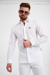 Koszula męska PHILIPP PLEIN. Koszule męskie Philipp Plein, m, bez wzorów, bez kołnierzyka, bez ramiączek. W wyprzedaży za 2,197.30 zł.