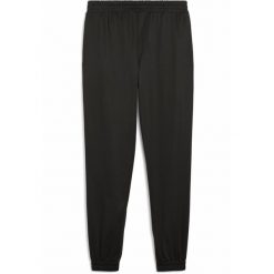 Męskie spodnie z poliestru PUMA Sport PUMA Black. Czarne spodnie materiałowe męskie Puma, bez wzorów, z gumy, sportowe. W wyprzedaży za 109.00 zł.
