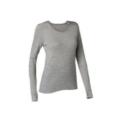 Koszulka długi rękaw Gym & Pilates 510 damska. Niebieskie bluzki sportowe damskie DOMYOS, m, z materiału, bez kołnierzyka, bez ramiączek. Za 129.99 zł.
