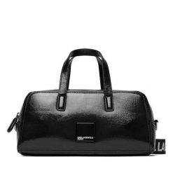 Torebka Karl Lagerfeld Jeans. Czarne torebki klasyczne damskie Karl Lagerfeld Jeans, bez wzorów, z jeansu, bez dodatków. Za 639.99 zł.