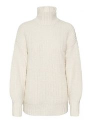 Vero Moda Golf "Wilda " w kolorze kremowym rozmiar: M. Brązowe golfy damskie Vero Moda, m, bez wzorów, bez ramiączek. Za 83.81 zł.