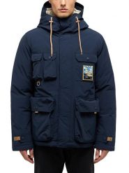 Mustang Parka "Aspen" w kolorze granatowym rozmiar: XL. Niebieskie parki męskie Mustang, xl, z aplikacjami. Za 197.63 zł.