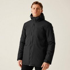 Kurtka wodoodporna Regatta Larrick II. Czarne kurtki męskie Regatta, m, bez wzorów, eleganckie, bez kaptura. Za 179.99 zł.