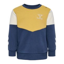 Bluza dla niemowlaka chłopca Hummel Happy Now. Niebieskie bluzy i bluzki niemowlęce HUMMEL, bez wzorów, bez ramiączek, bez kaptura. Za 148.50 zł.