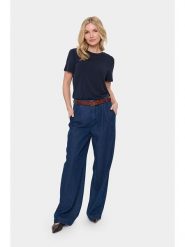 SAINT TROPEZ Koszulka "Adelia" w kolorze granatowym rozmiar: M. Niebieskie t-shirty damskie Saint Tropez, m, bez wzorów, z lyocellu, bez kołnierzyka. Za 114.44 zł.