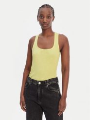 Liu Jo Sport Top TA6173 J3845 Żółty Regular Fit. Żółte topy damskie Liu Jo Sport, m, bez wzorów, z wiskozy, bez ramiączek. Za 209.99 zł.