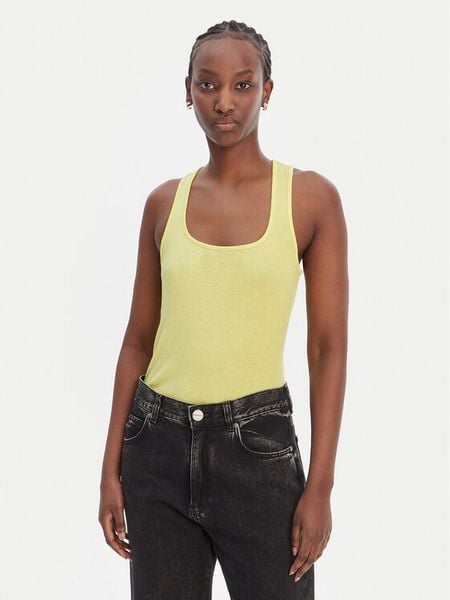 Liu Jo Sport Top TA6173 J3845 Żółty Regular Fit. Żółte topy damskie Liu Jo Sport, m, bez wzorów, z wiskozy, bez ramiączek. Za 209.99 zł.