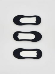 Stopki 3 pack - czarny. Czarne skarpetki damskie Reserved, bez wzorów. Za 49.99 zł.