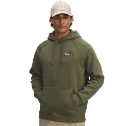 Bluza z kapturem Under Armour Rival HBR Logo. Czarne bluzy sportowe męskie Under Armour, m, z bawełny. Za 281.61 zł.