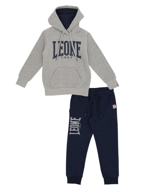 Bluza z kaptur na co dzień na siłownię. Szare bluzy z kapturem męskie LEONE 1947 APPAREL, z dresówki. Za 84.16 zł.