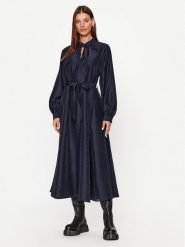Samsøe Samsøe Sukienka codzienna Karookhi F23300050 Granatowy Regular Fit. Niebieskie sukienki damskie Samsoe & Samsoe, na co dzień, xs, bez wzorów, z lyocellu, bez kołnierzyka, bez ramiączek, proste. Za 579.99 zł.