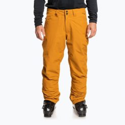 Spodnie snowboardowe męskie Quiksilver Estate. Czarne spodnie materiałowe męskie Quiksilver, bez wzorów, sportowe. Za 429.99 zł.
