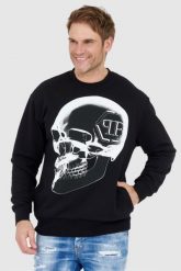 PHILIPP PLEIN Czarna bluza męska x-ray skull. Czarne bluzy bez kaptura męskie Philipp Plein, l. W wyprzedaży za 1,999.99 zł.
