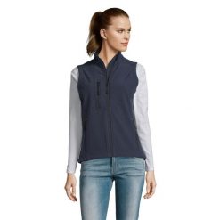 Damska Kamizelka Bez Rękawów Rallye Softshell. Niebieskie kamizelki damskie SOL'S, s, bez wzorów, z softshellu, bez kaptura. Za 186.99 zł.