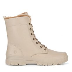 Trzewiki Remonte. Brązowe botki damskie Remonte, bez obcasa, na płaskiej podeszwie, bez zapięcia. Za 314.99 zł.