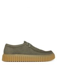 Clarks Półbuty Torhill Lo 26184642 Zielony. Zielone półbuty męskie Clarks, ze skóry, bez zapięcia. Za 399.99 zł.