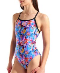 Damski kostium kąpielowy 1-częściowy Arena Memories Lightdrop Back. Czarne bikini damskie Arena, bez wzorów. Za 262.00 zł.