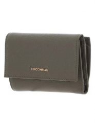 COCCINELLE Skórzany portfel w kolorze khaki - 14 x 10 x 2 cm rozmiar: onesize. Brązowe portfele damskie Coccinelle, bez wzorów, z materiału. Za 379.44 zł.