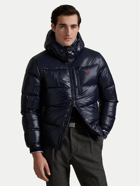 Polo Ralph Lauren Kurtka puchowa 710968281002 Granatowy Regular Fit. Niebieskie kurtki męskie Polo Ralph Lauren, m, bez wzorów, z puchu, bez kaptura. Za 1,699.00 zł.