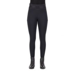 Damskie legginsy jeździeckie z pełną przyczepnością Euro-Star Impress. Czarne legginsy sportowe damskie EURO-STAR, na zimę, bez wzorów, z elastanu, z podwyższonym stanem, do jazdy konnej. Za 515.25 zł.