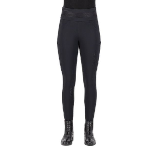 Damskie legginsy jeździeckie z pełną przyczepnością Euro-Star Impress. Czarne legginsy sportowe damskie EURO-STAR, na zimę, bez wzorów, z elastanu, z podwyższonym stanem, do jazdy konnej. Za 515.25 zł.