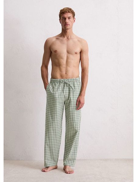 Marc O´Polo Bodywear Spodnie piżamowe w kolorze kremowo-zielonym rozmiar: XL. Zielone piżamy męskie xl, bez wzorów, z bawełny, bez ramiączek. Za 109.95 zł.