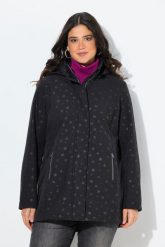 Damskie Kurtka softshell HYPRAR wodoodporna kaptur rozcięcie u dołu. Fioletowe kurtki softshell damskie Ulla Popken, plus size, bez wzorów, z elastanu, z kapturem. Za 599.99 zł.