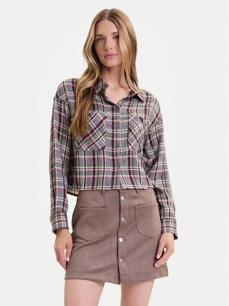 ONLY Koszula Riley 15351443 Szary Regular Fit. Szare koszule damskie Only, xs, bez wzorów, z wiskozy, bez kołnierzyka, bez ramiączek. Za 99.99 zł.